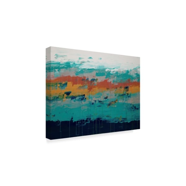 Hilary Winfield 'Lithosphere Orange Stripe' Canvas Art,35x47